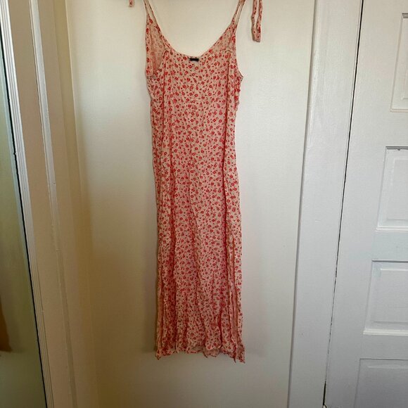 Billabong Sunbright Slip Dress Pink Floral Size M - Midi Dress - Picture 5 of 7